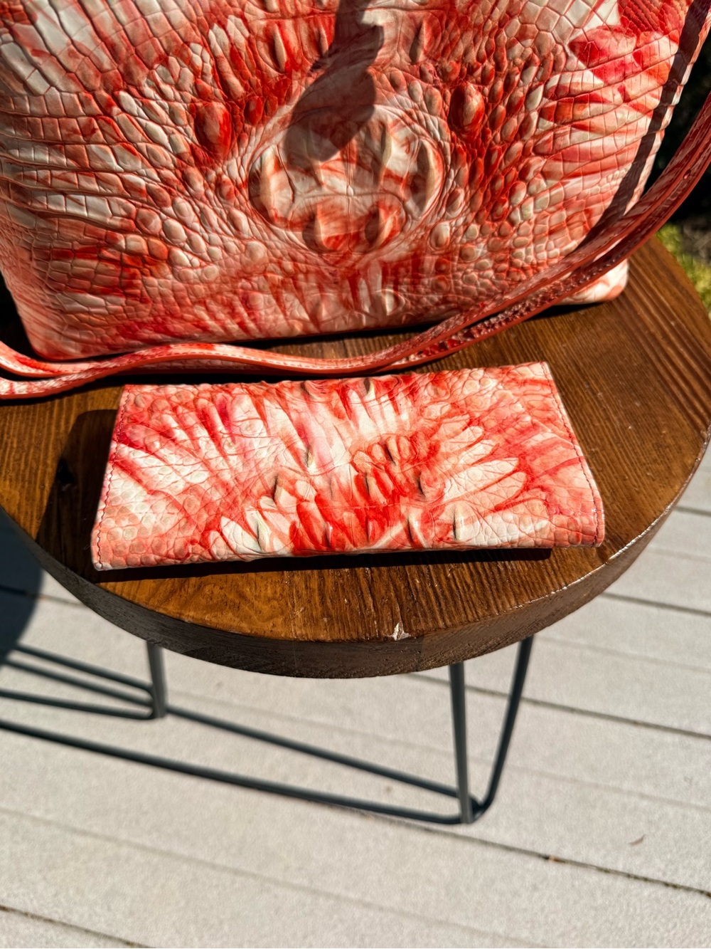 Brahmin Flamingo Large Duxbury Satchel & Veronica Set - Picture 5 of 16